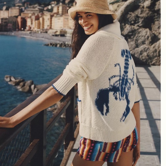 NEW Maeve Anthropologie Lobster Cardigan 🦞 - Picture 3 of 7